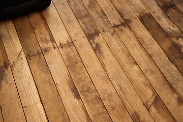 Image showing Wood floor lumber