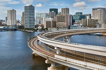 Image showing Highway and railway ramp structures in Tokyo