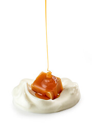 Image showing yogurt and caramel