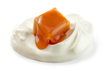 Image showing yogurt and caramel