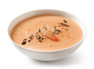 Image showing bowl of vegetable cream soup