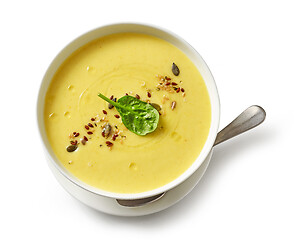 Image showing bowl of vegetable cream soup