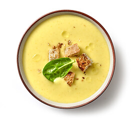 Image showing bowl of vegetable cream soup