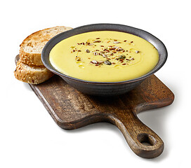 Image showing bowl of vegetable cream soup