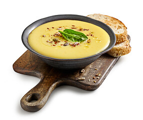 Image showing bowl of vegetable cream soup