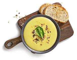 Image showing bowl of vegetable cream soup