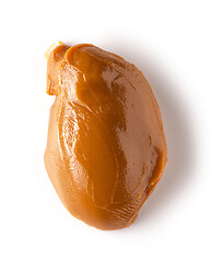 Image showing soft caramel on white background
