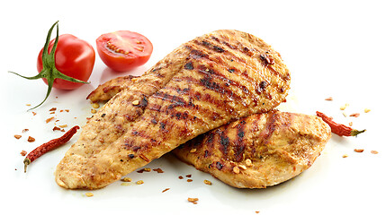 Image showing grilled chicken fillet meat 