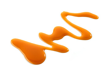 Image showing caramel sauce on white background