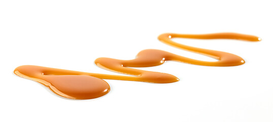 Image showing caramel sauce on white background