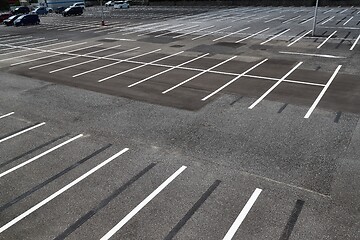 Image showing Empty parking spaces