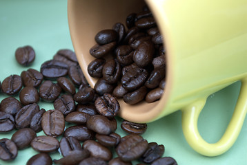 Image showing Brazilian coffee grains in a cup