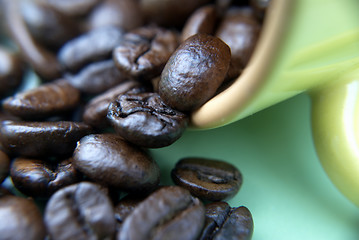 Image showing Brazilian coffee grains in a cup