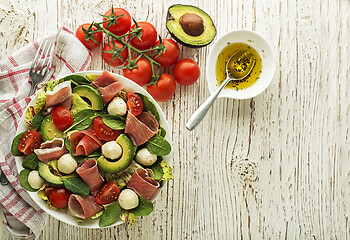 Image showing Salad prosciutto