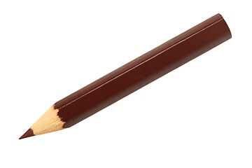 Image showing Brown pencil on white