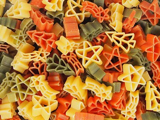 Image showing Christmas pasta macro