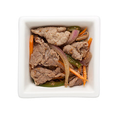 Image showing Asian cuisine - Stir fried beef slices