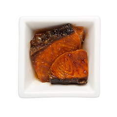 Image showing Asian cuisine - Pan griiled teriyaki salmon