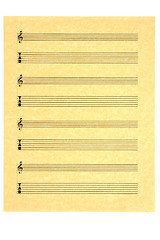 Image showing Blank Guitar Tab Music Sheet