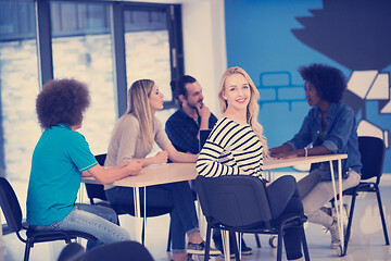 Image showing Multiethnic startup business team on meeting