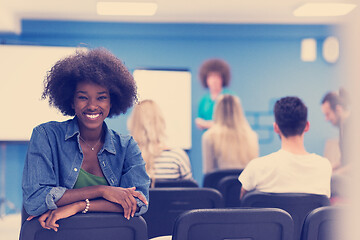 Image showing Portrait informal African American business woman