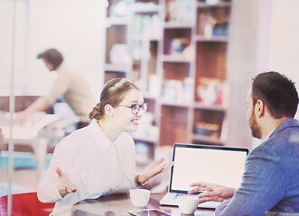 Image showing startup Business team Working With laptop in creative office