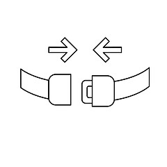 Image showing Seat belt line icon.