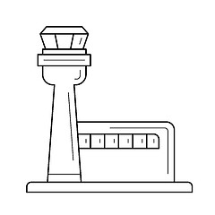 Image showing Airport terminal line icon.