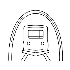 Image showing Subway line icon.