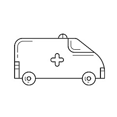 Image showing Ambulance line icon.