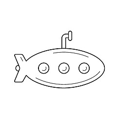 Image showing Submarine line icon.
