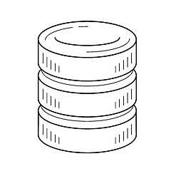 Image showing Data storage line icon.