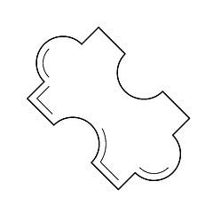 Image showing Puzzle piece line icon.