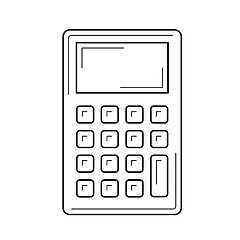 Image showing Calculator line icon.