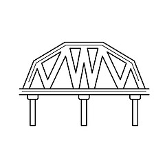 Image showing Railroad bridge line icon.