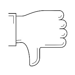 Image showing Dislike line icon.