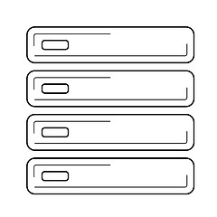 Image showing Computer server line icon.