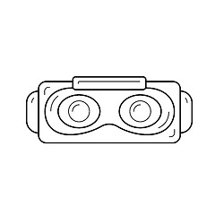 Image showing Virtual reality line icon.