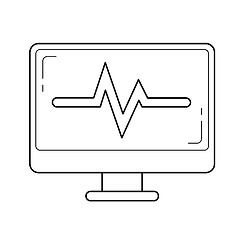 Image showing Data analysis line icon.