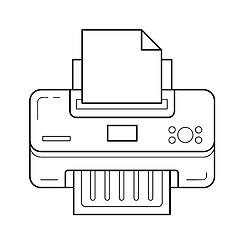 Image showing Printer line icon.