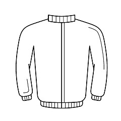 Image showing Leather jacket line icon.