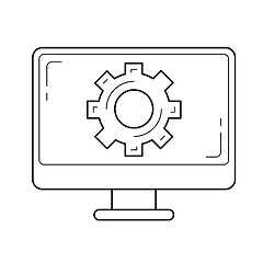 Image showing Software support line icon.