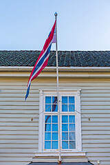 Image showing Norwegian Flag at Window