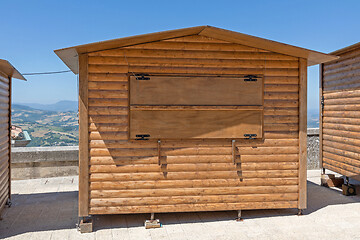 Image showing Temporary Wooden Kiosk