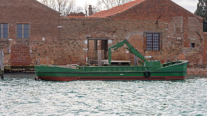 Image showing Boat With Crane