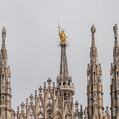 Image showing Golden Sculpture Duomo Milan