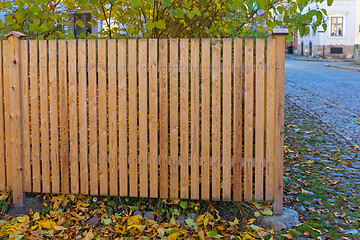 Image showing Wooden Garden Fence