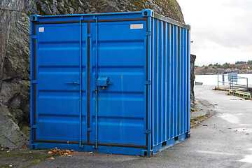 Image showing Blue Cargo Container