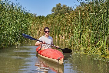 Image showing Kayaking on the River