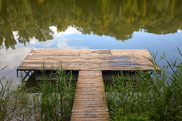 Image showing Lakeside pier detail